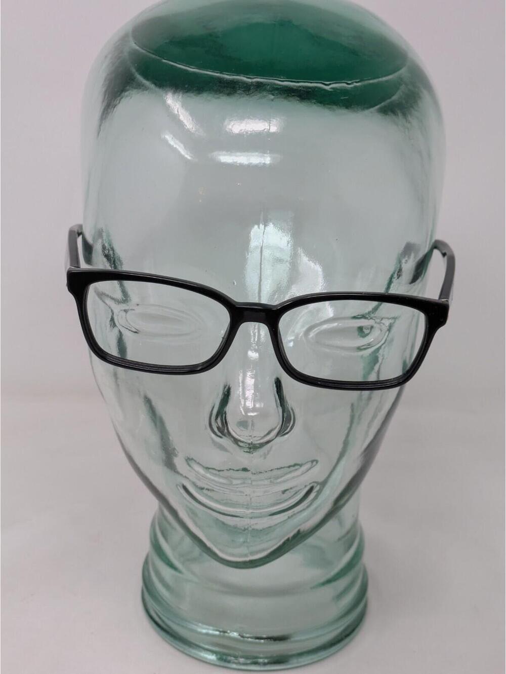 Prada Eyeglasses VPR 18T 1AB-1O1 Polished Black Square Frame Italy 53-16 140 - Picture 2 of 10